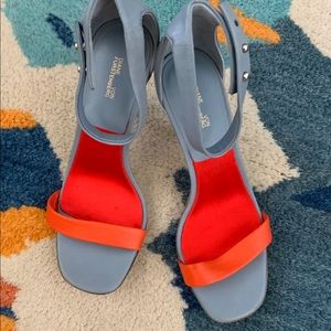 DVF Diane Von Furstenberg leather strappy heels